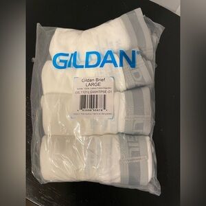 Men's White underwear Briefs size large 4 pack NWT Gildan